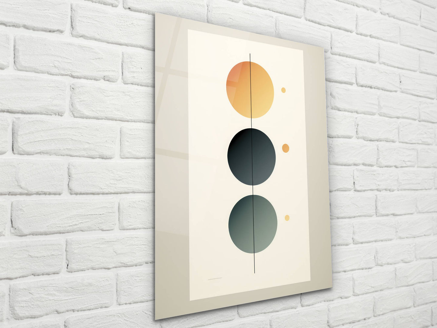 Modern Minimal Cam Tablo – Geometrik Soyut Duvar Dekoru