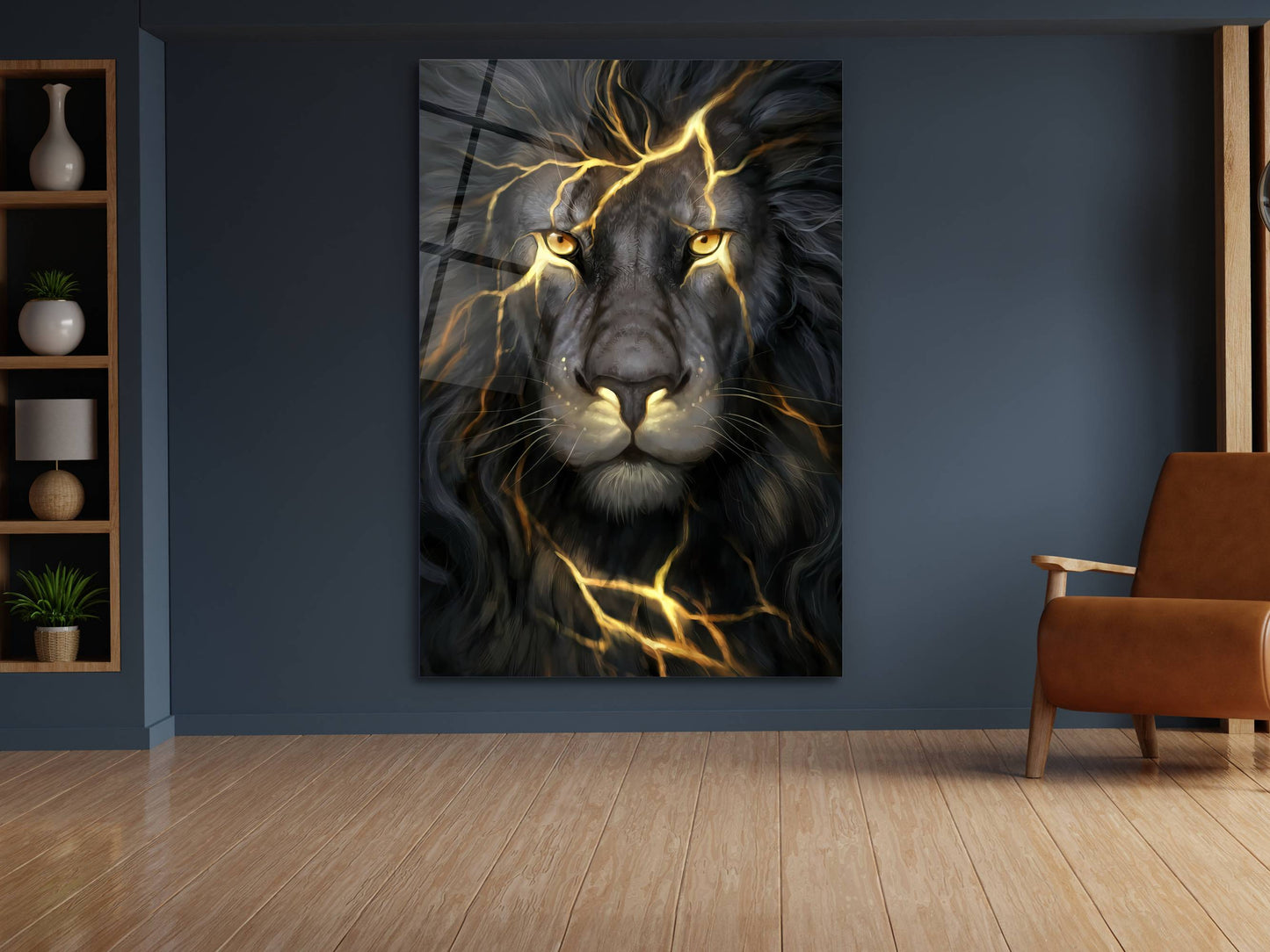 Aslan Cam Tablo – Dekoratif Tablo - Modern Ev ve Ofis Dekoru