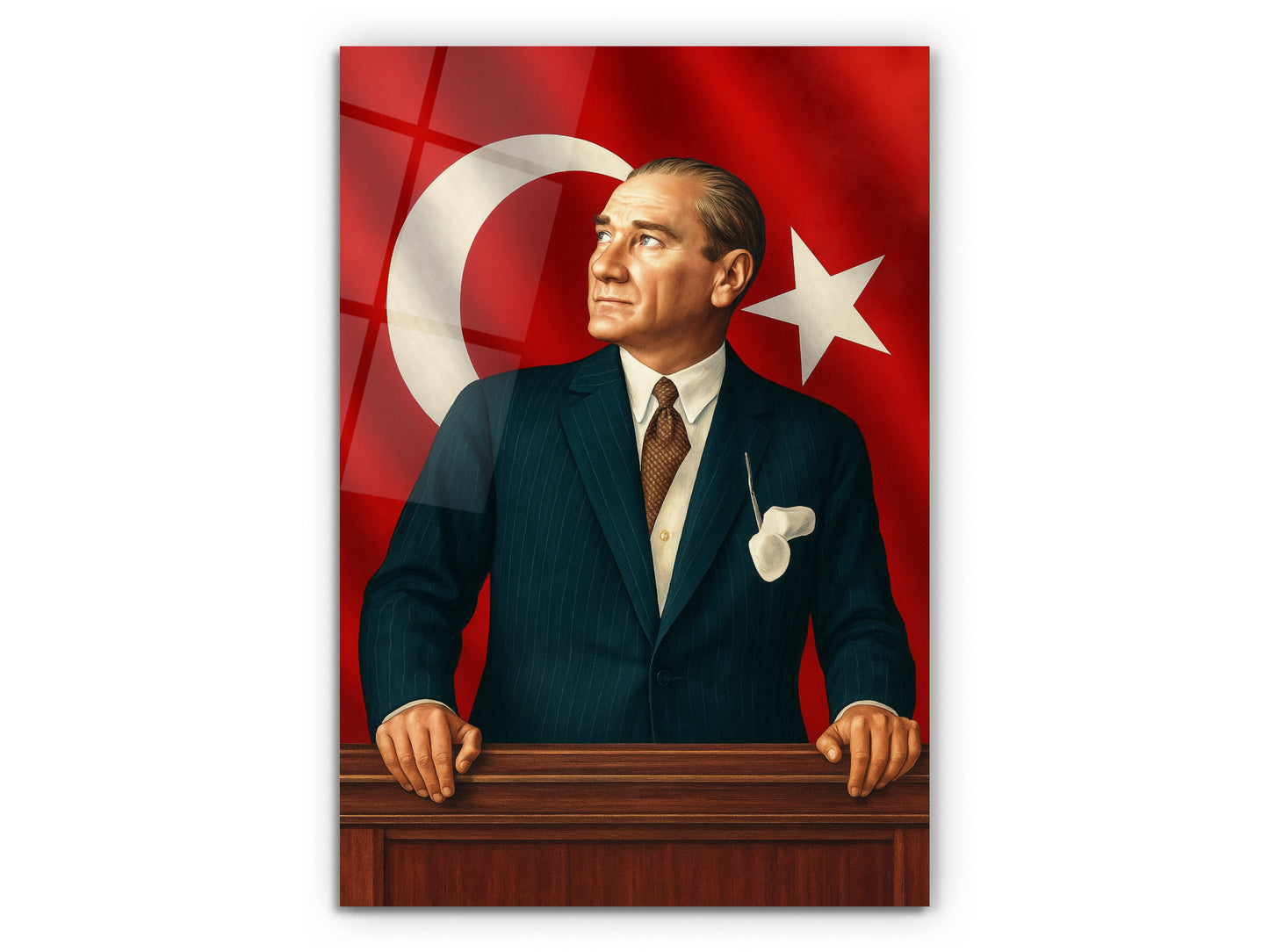 Türk Bayrağı ve Atatürk Tablosu - Ev ve Ofis Dekorasyonu