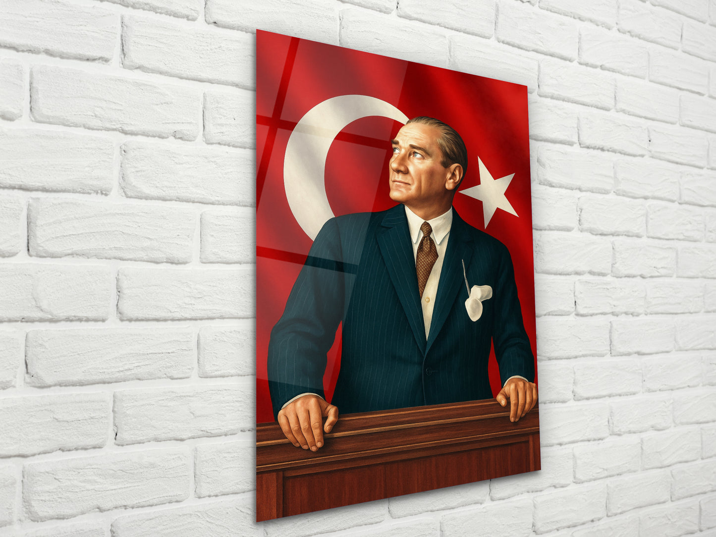 Türk Bayrağı ve Atatürk Tablosu - Ev ve Ofis Dekorasyonu