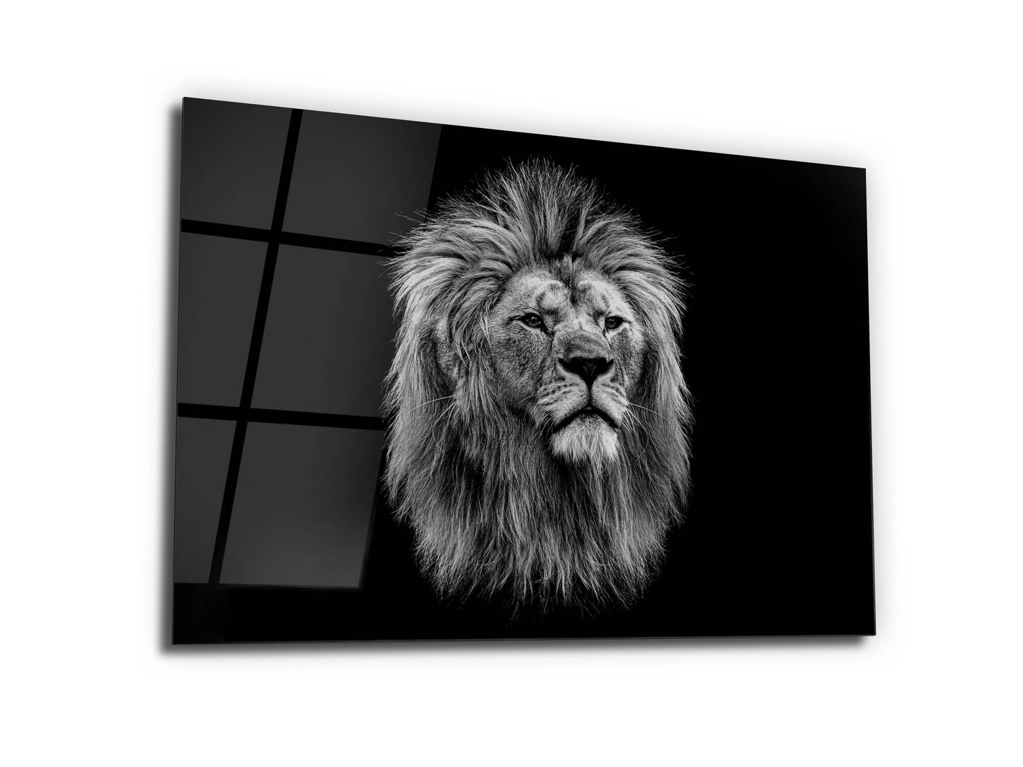 Aslan Cam Tablo - Aslan Portresi Duvar Tablosu