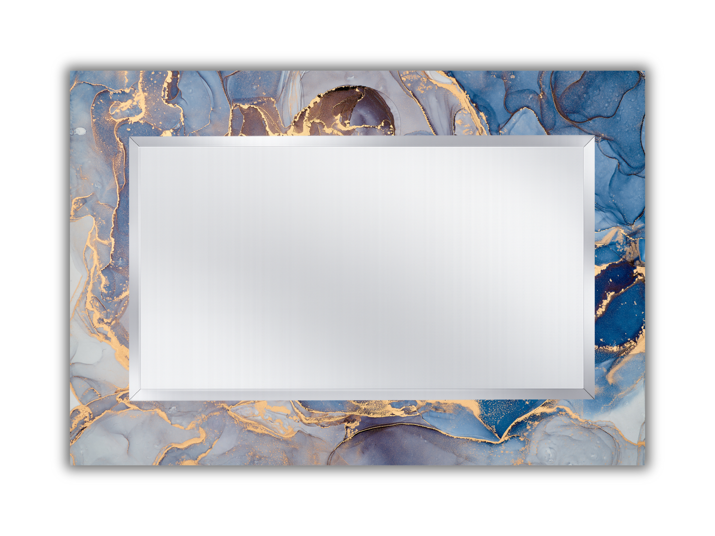 Çerçevesiz Mermer Desenli Ayna - Dekoratif Boy Aynası - Ev Dekorasyonu - Modern Tasarım Ayna - Banyo Aynası - Lavabo Aynası