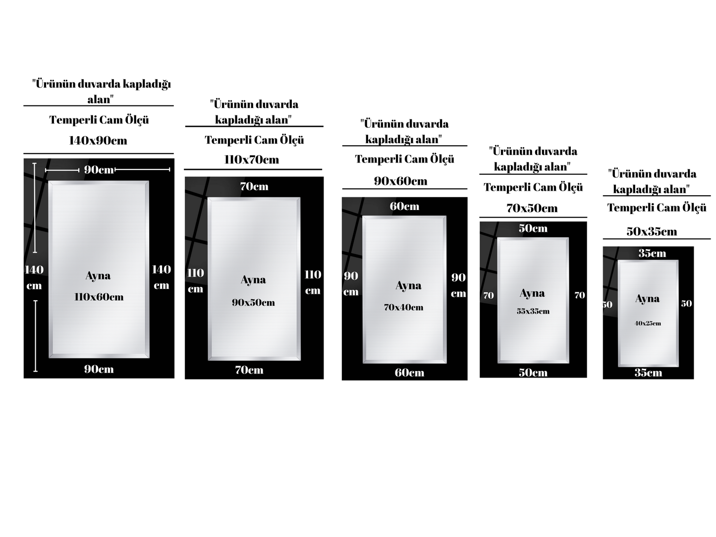 Çerçevesiz Mermer Desenli Ayna - Dekoratif Boy Aynası - Ev Dekorasyonu - Modern Tasarım Ayna - Banyo Aynası - Lavabo Aynası