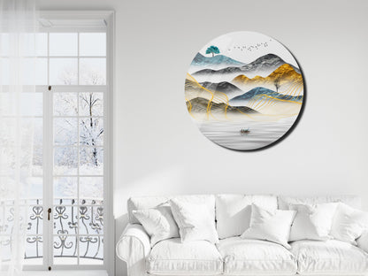 Modern Minimalist Duvar Tablosu - Manzara Cam Tablo