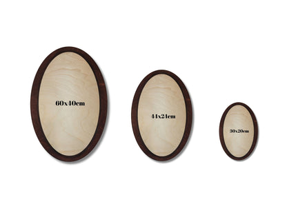 Vintage Çiçek Ahşap Tablo – Barok&Klasik Stil Oval Duvar Dekoru