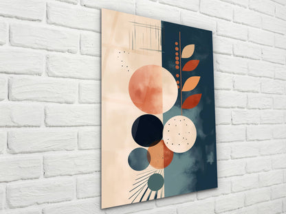 Minimalist Geometrik Desenli Cam Tablo – Modern Soyut Duvar Dekoru