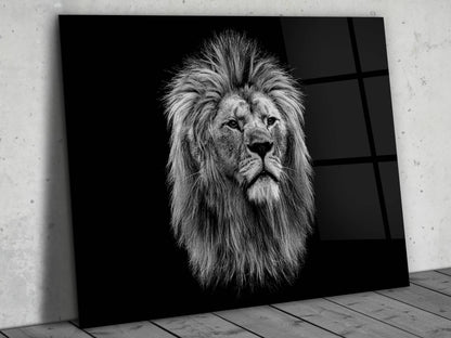Aslan Cam Tablo - Aslan Portresi Duvar Tablosu